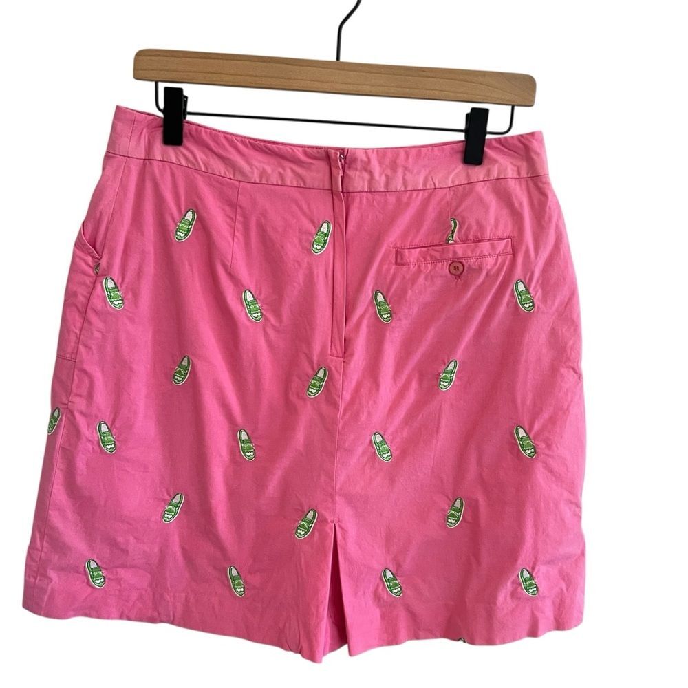 Vtg Lilly Pulitzer Womens Golf Skort Sz 8 Embroidered Golf Shoe Preppy Resort - Picture 2 of 8